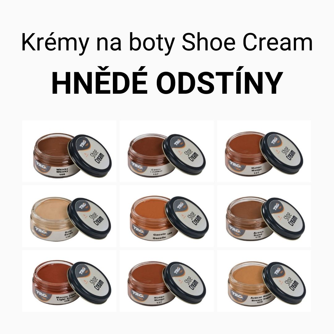 Hnědé krémy na kožené boty trg the one shoe cream